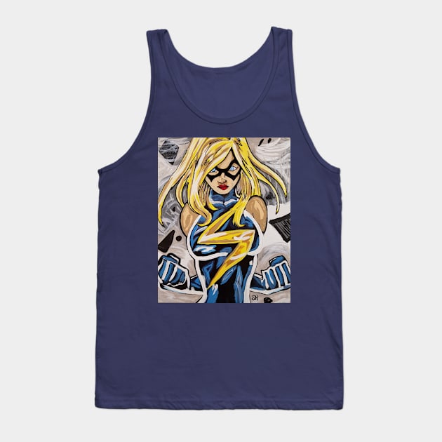 Ms. Marvel by Scott Hulderson Tank Top by Scott Hulderson